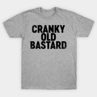 Cranky Old Bastard (Black) Funny T-Shirt